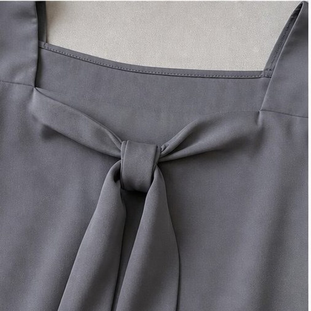 Gray Button Blouse - Picture 4 of 6